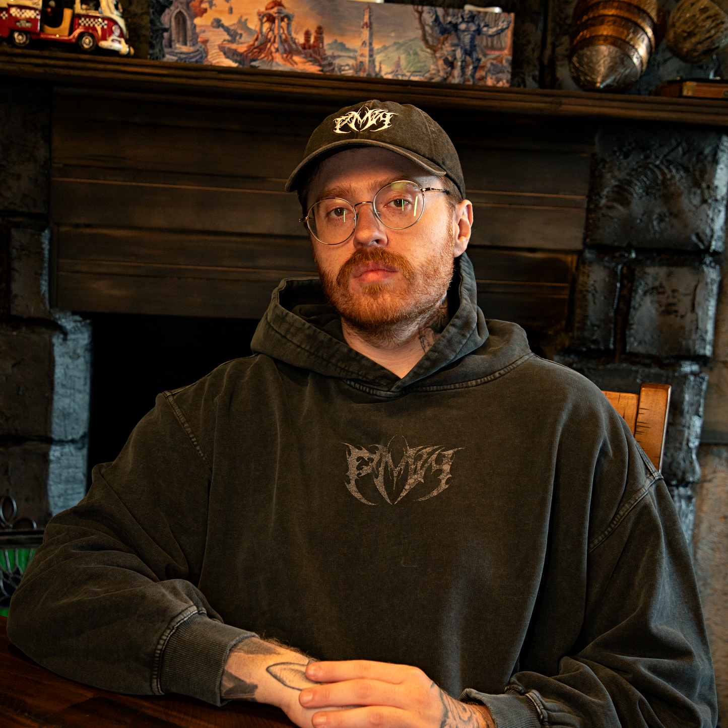 Dragonbind Hoodie - Washed Black