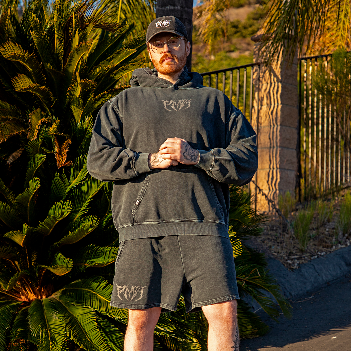 Dark Wraith Lounge Shorts - Washed Black