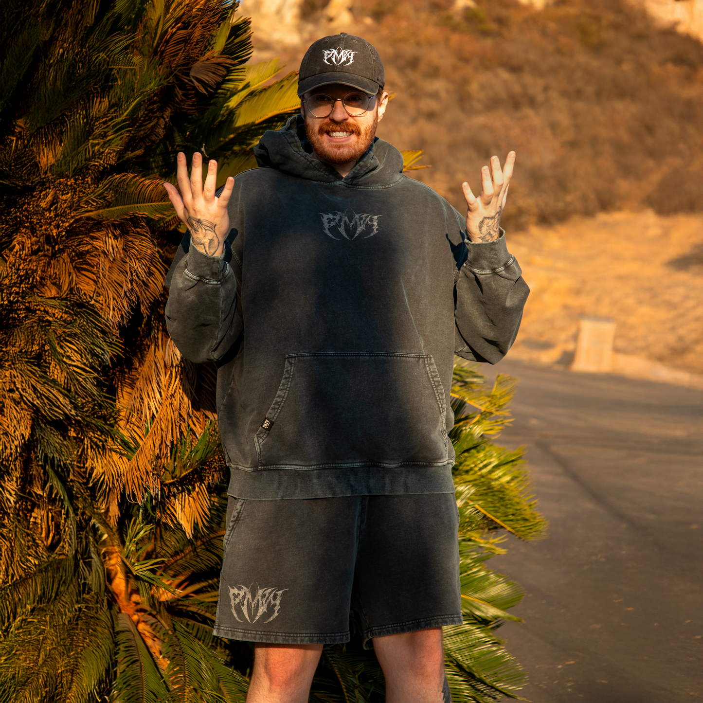 Dark Wraith Lounge Shorts - Washed Black