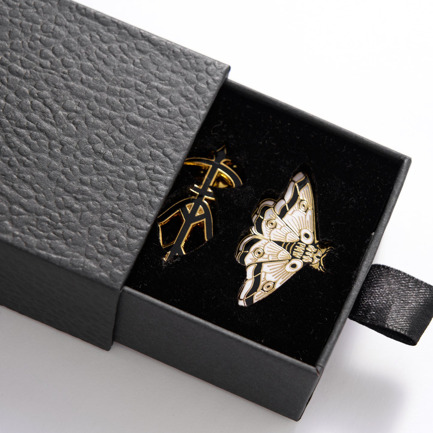 Gilded Enamel Pin Box Set