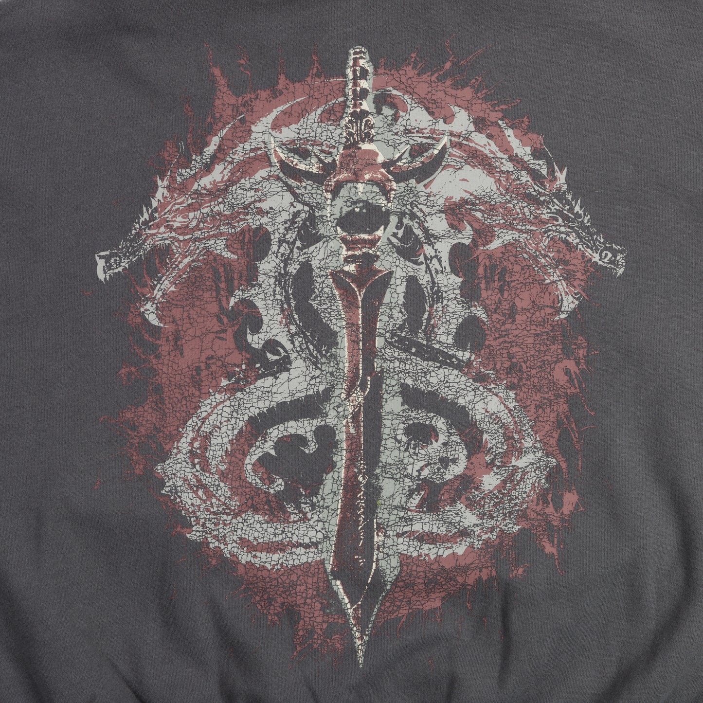 Dragonbind Cropped Zip Hoodie - Grey
