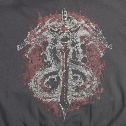 Dragonbind Cropped Zip Hoodie - Grey