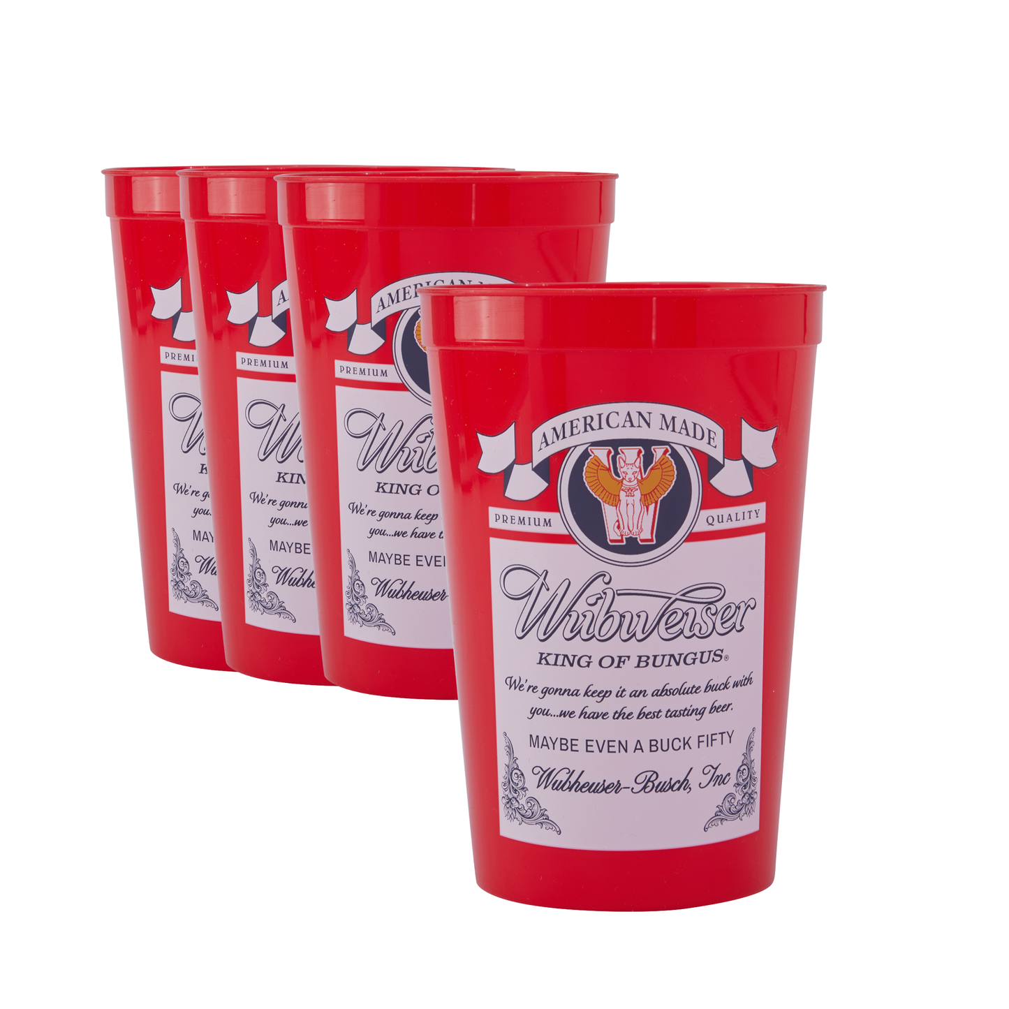 Mystery Beer Cup Set – 4-Pack Plastic Tumblers