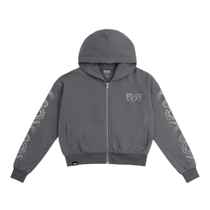 【BAON】Lilcot Dot Hood Zip-Up Jumper BOXER HOODIE IN ASH – JONNY COTA